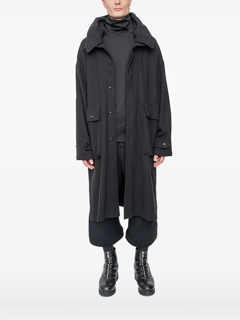 The Viridi-Anne button-up parka | Black | Image 1
