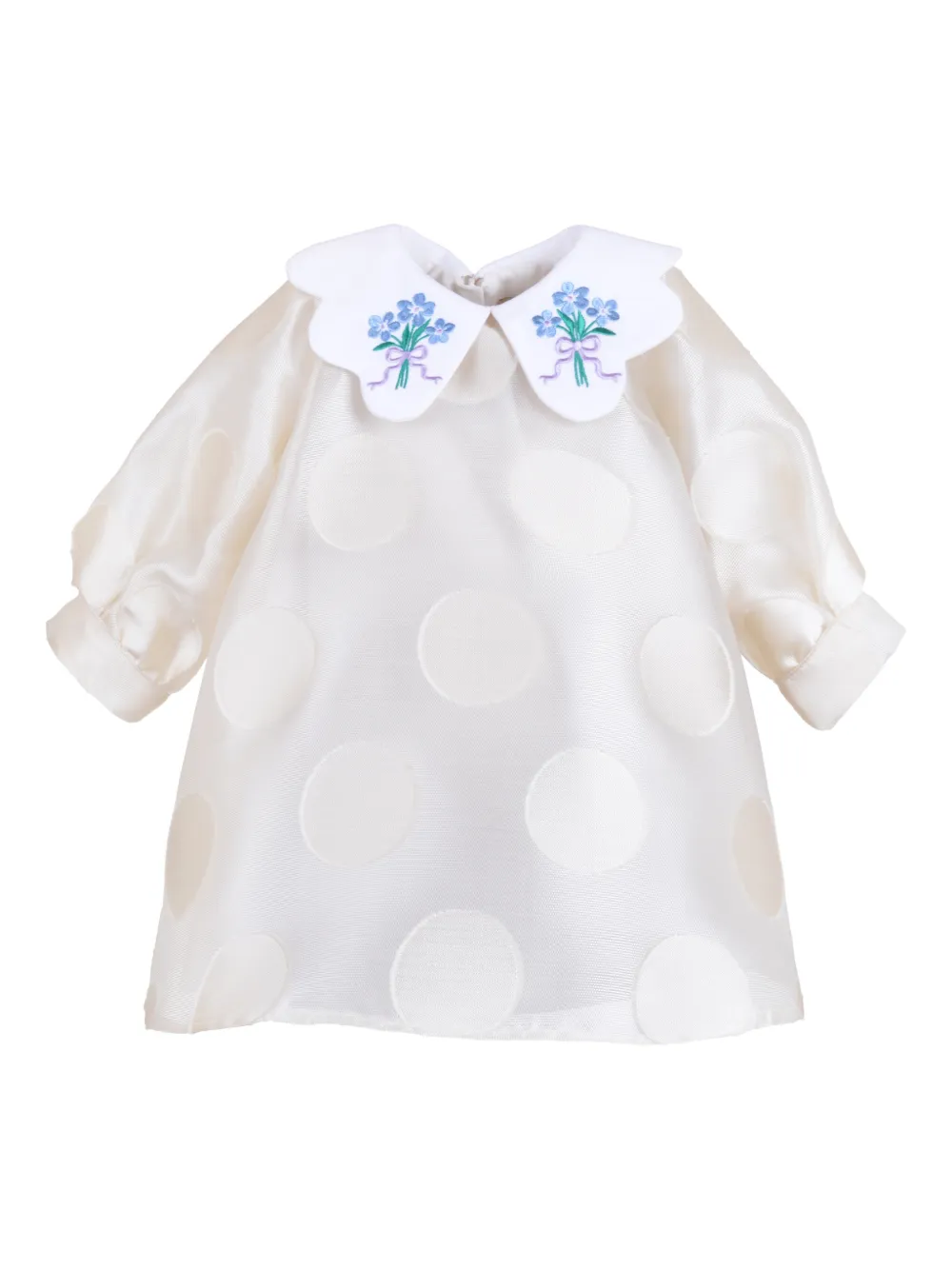 Hucklebones London floral-embroidered dress - Toni neutri