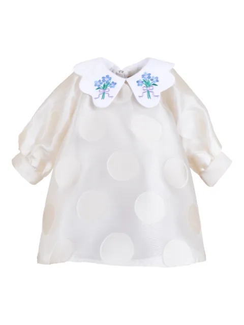 Hucklebones London floral-embroidered dress