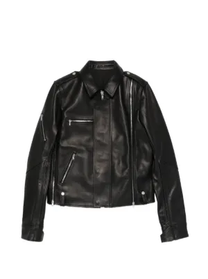 Rick Owens レザージャケット | ブラック | FARFETCH JP