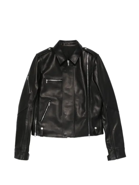 Rick Owens zipped leather jacket