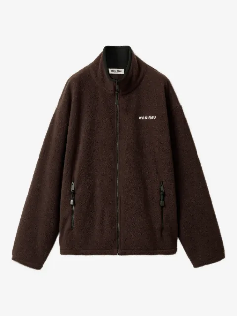 Miu Miu logo-embroidered jacket