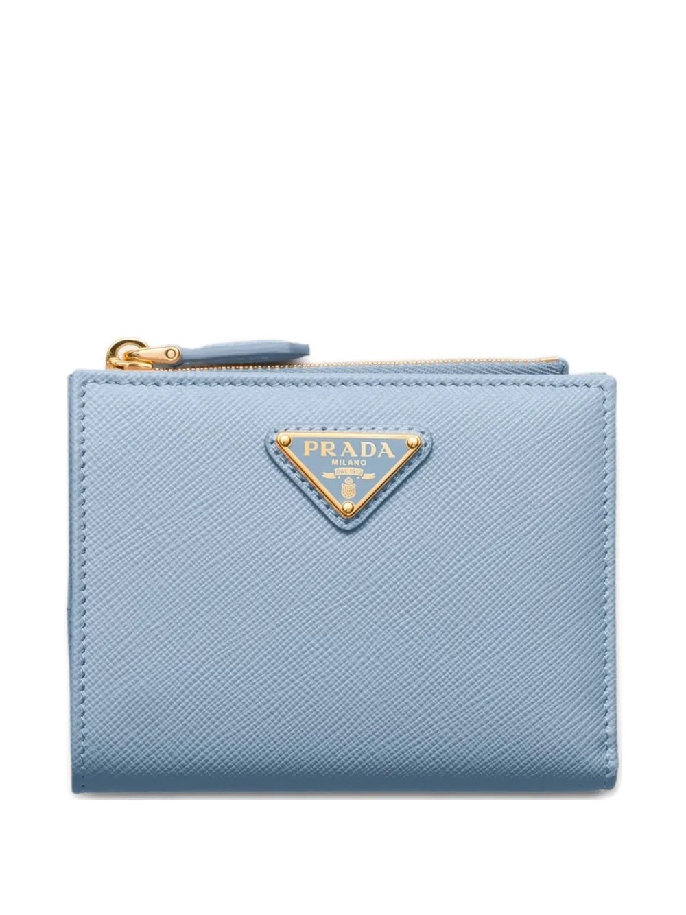 Prada Portafoglio piccolo in pelle Saffiano - Blu