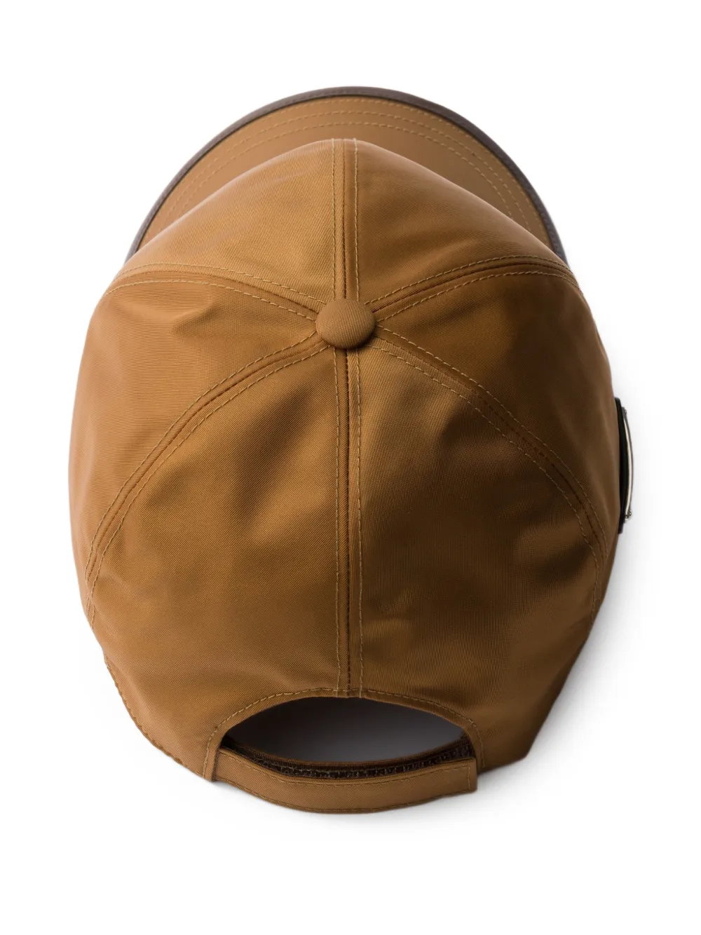 Prada Honkbalpet met logoplakkaat - Bruin