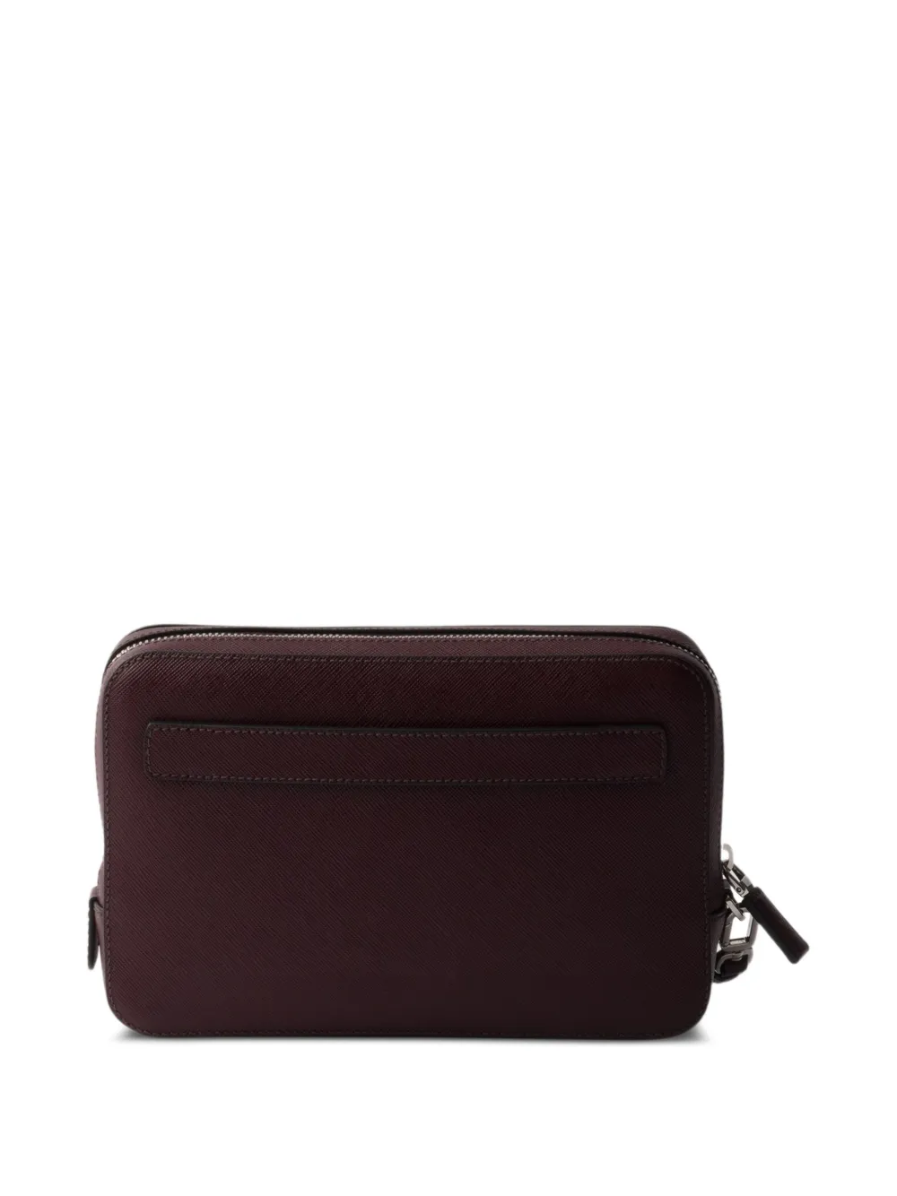 Prada Clutch met logoplakkaat - Bruin