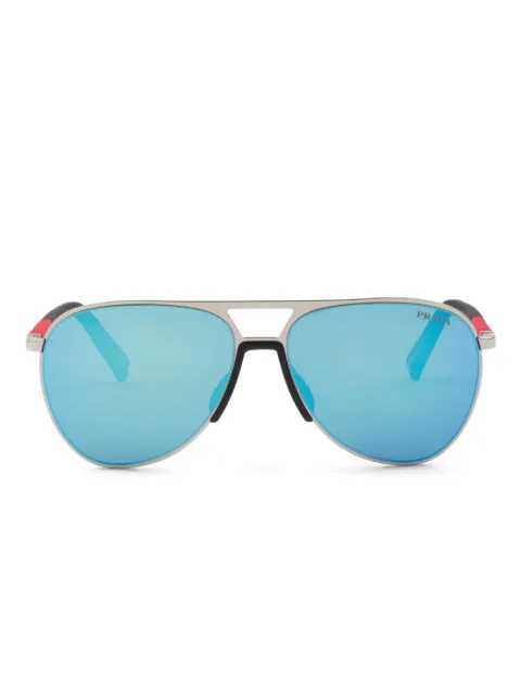 Prada Eyewear Linea Rossa metal-frame sunglasses