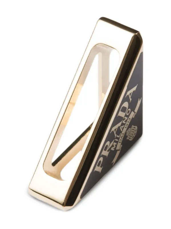Prada logo-design Scarf Clip | Gold | FARFETCH