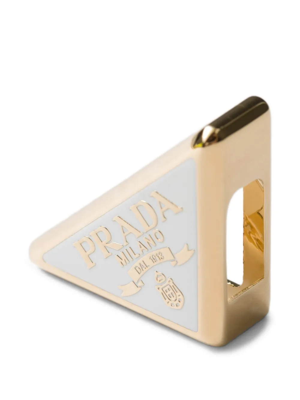 Prada Sjaalclip met logo - Goud