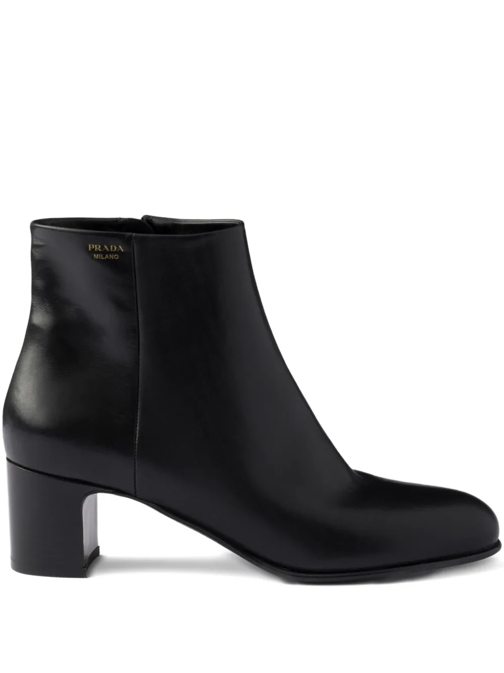 Prada Side Zip Heel Boots | Black | Image 1