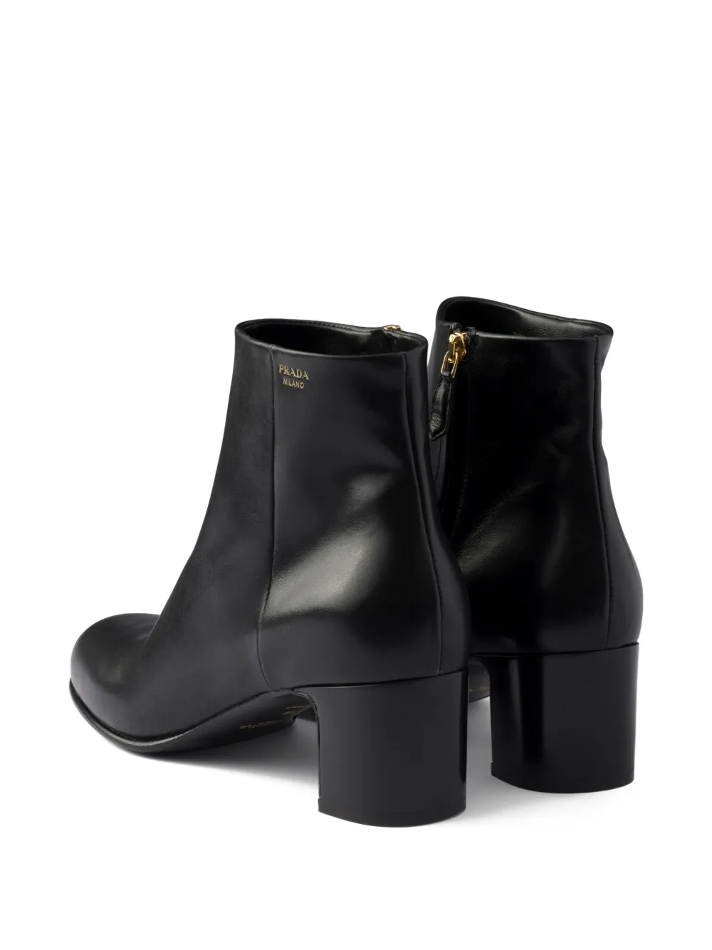 Prada Side Zip Heel Boots Zwart