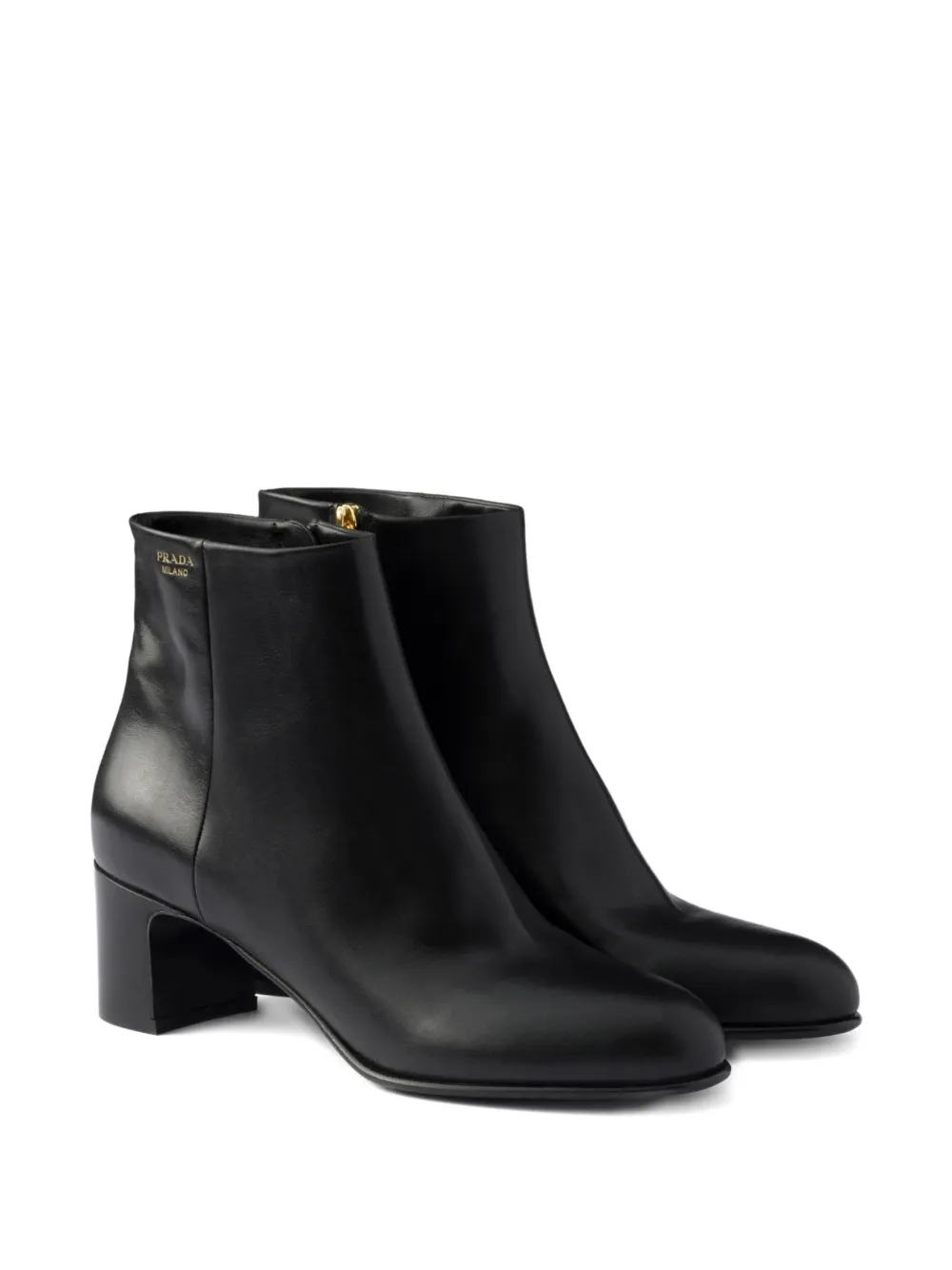  Prada 55mm Side-zip Leather Boots - Black 