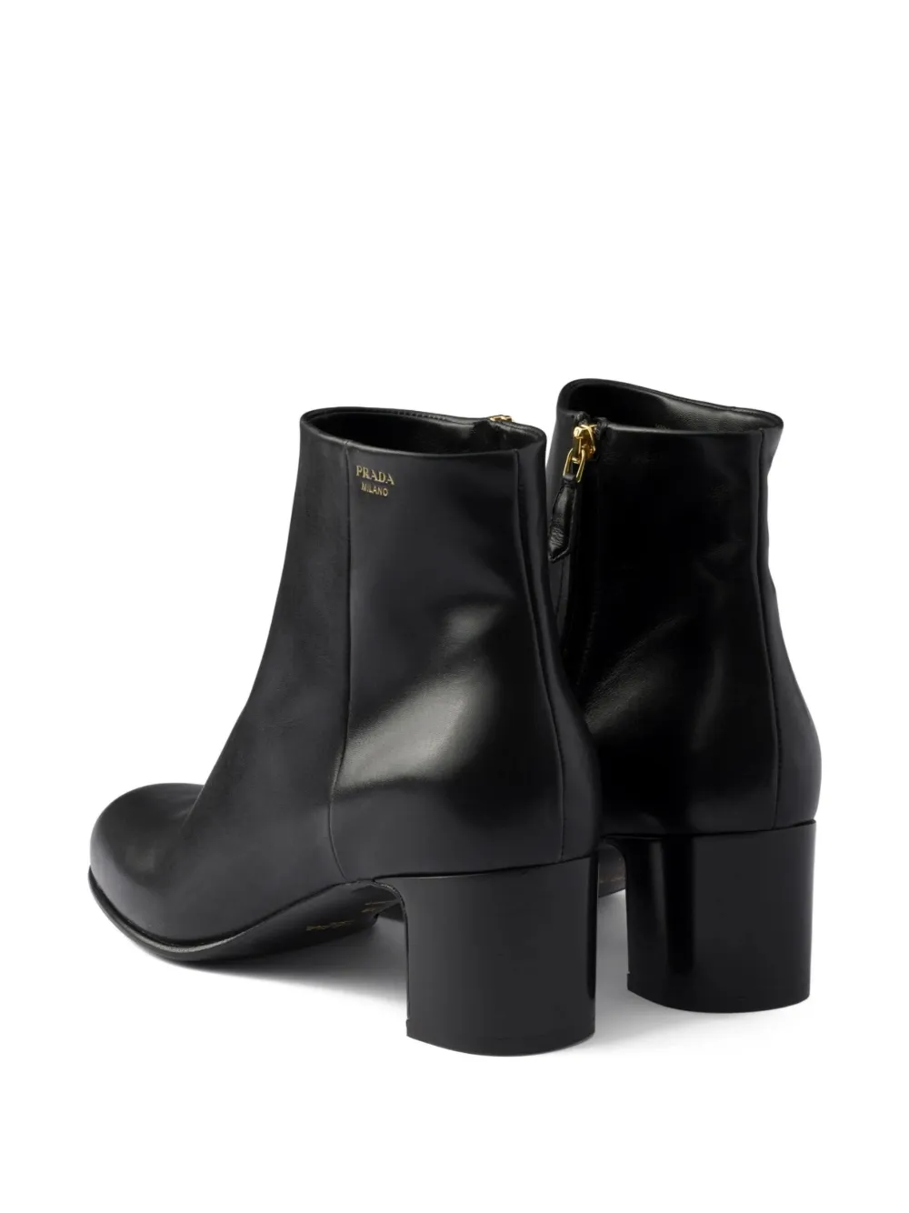  Prada 55mm Side-zip Leather Boots - Black 