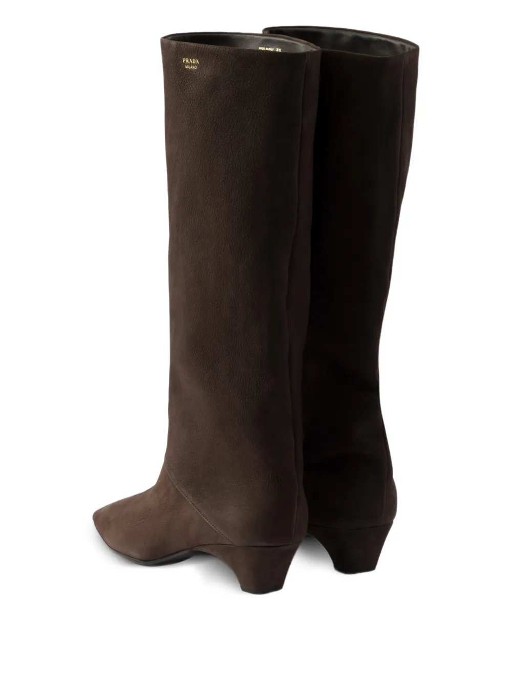 Prada 40 mm laarzen met puntige neus Bruin