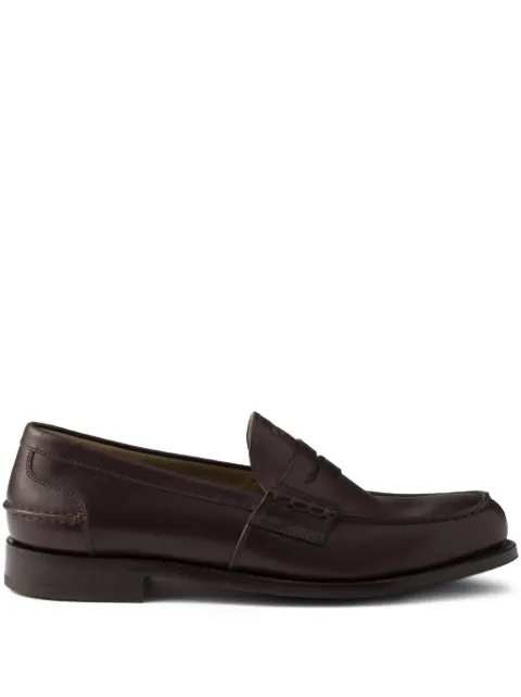 Prada leather loafers