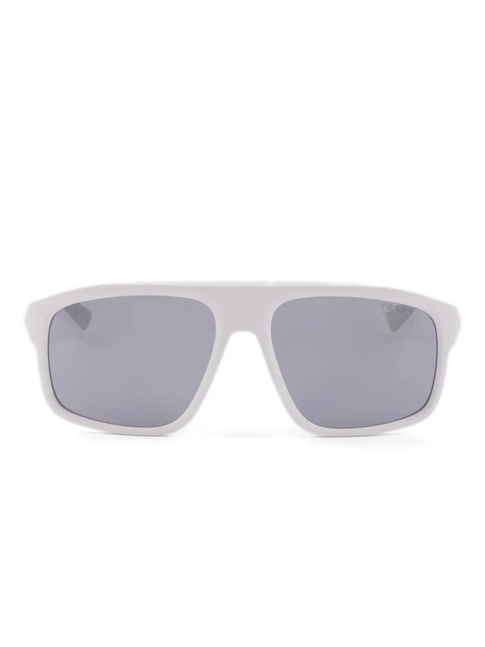 Prada Eyewear Occhiali da sole Linea Rossa squadrati - Bianco