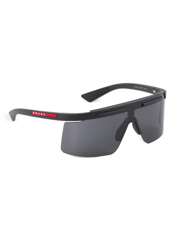 Prada Eyewear Linea Rossa Active Sunglasses | Black | FARFETCH RO