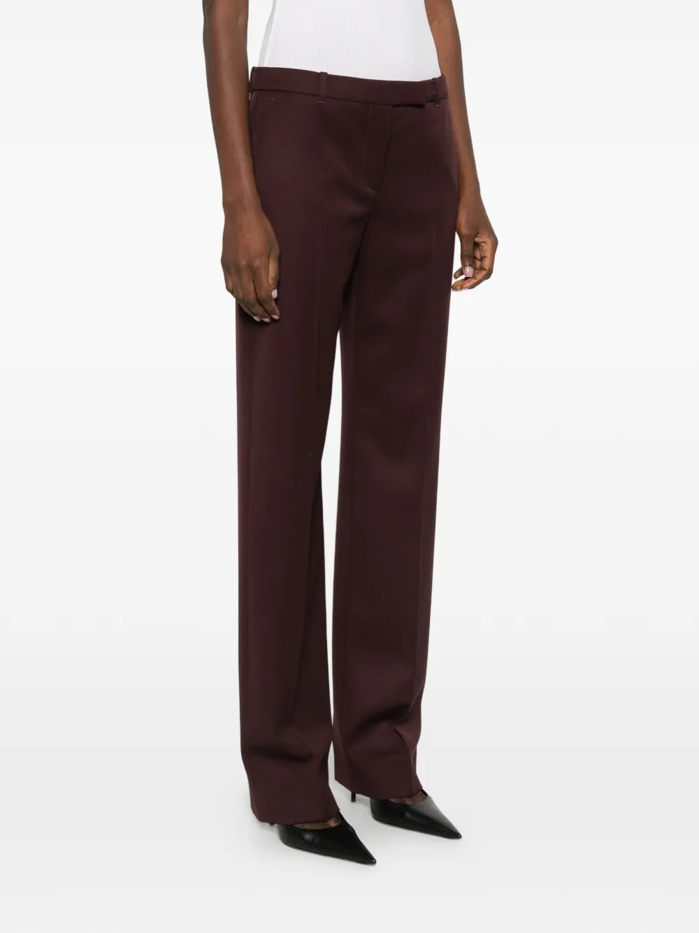 Alexander McQueen Pantalon met verborgen sluiting Rood