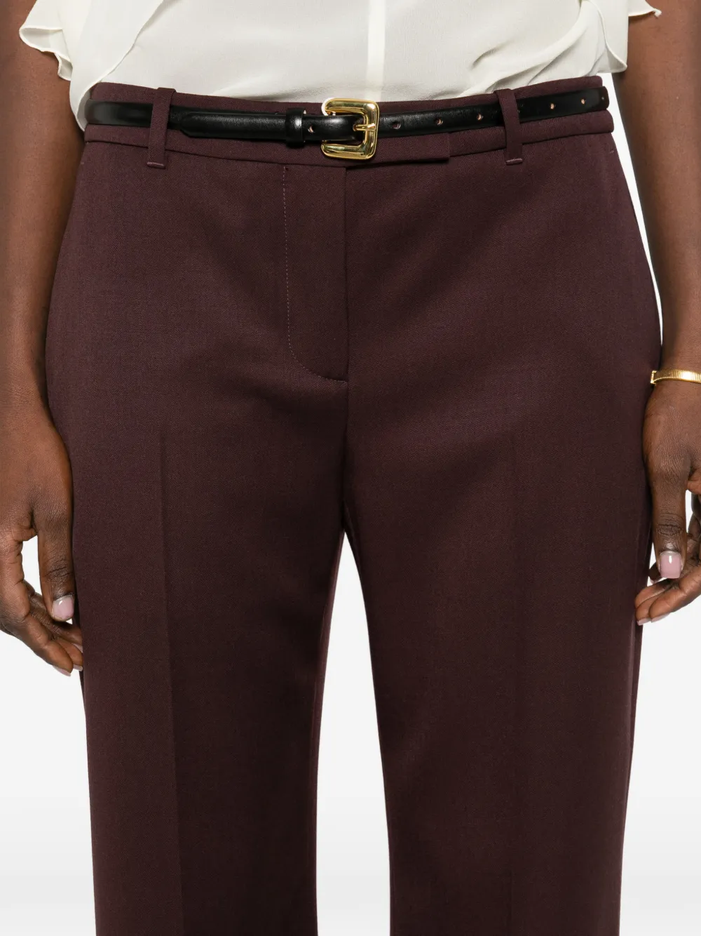 Alexander McQueen Pantalon met verborgen sluiting Rood