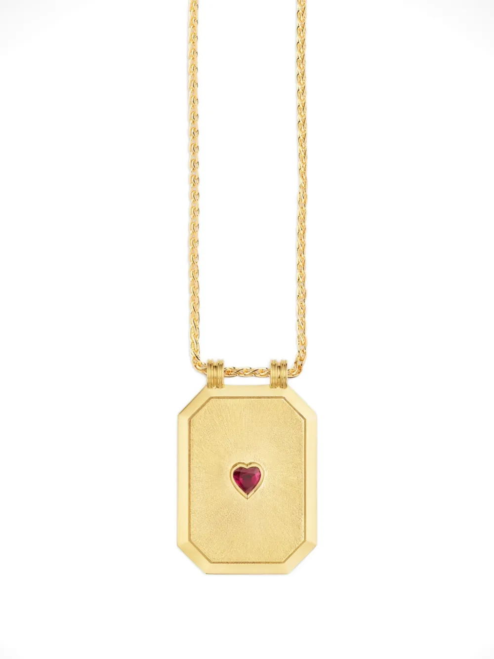 Scapular Love Ruby Chain Necklace
