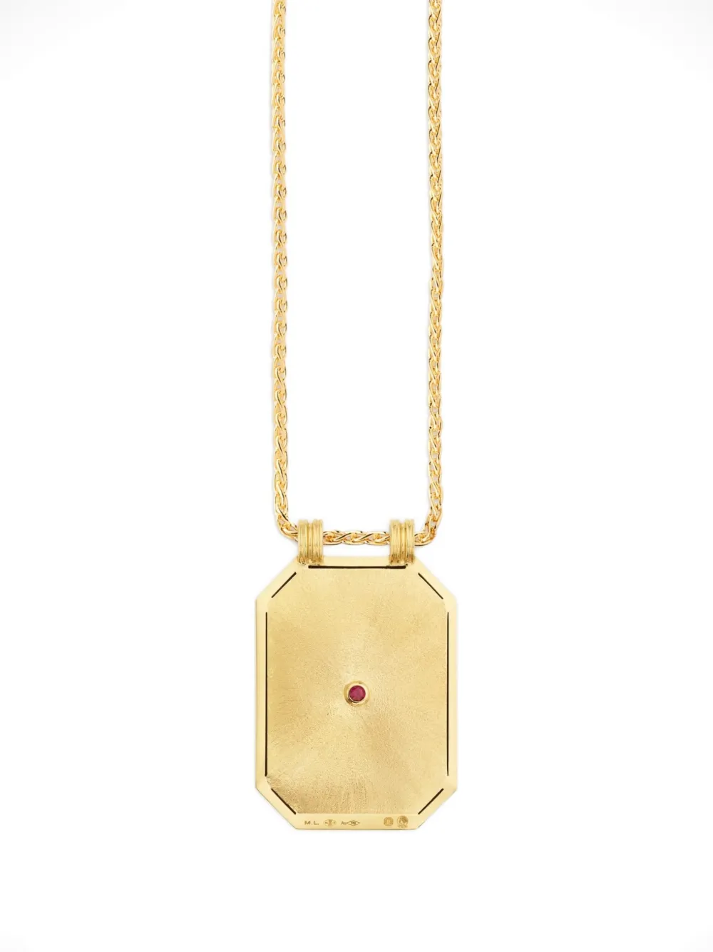 Scapular Love Ruby Chain Necklace