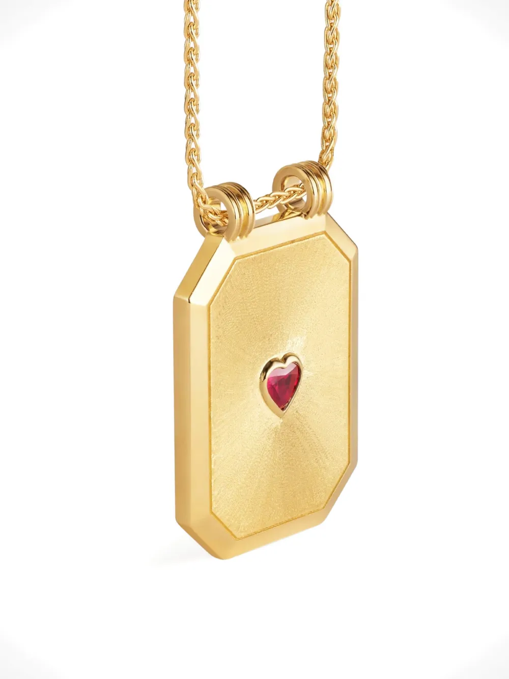 Scapular Love Ruby Chain Necklace