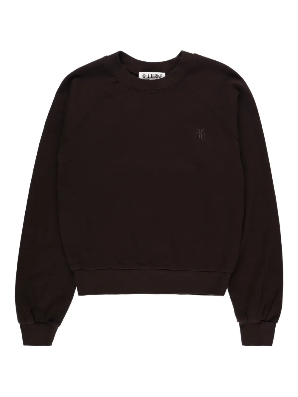 ETERNE Shrunken crew-neck sweater - Braun