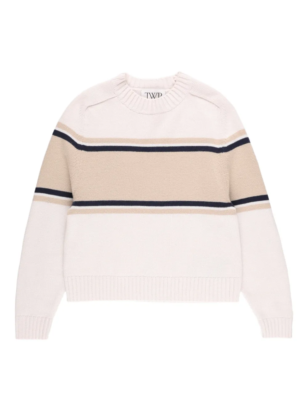 TWP crew-neck striped sweater | Neutrals | Image 1