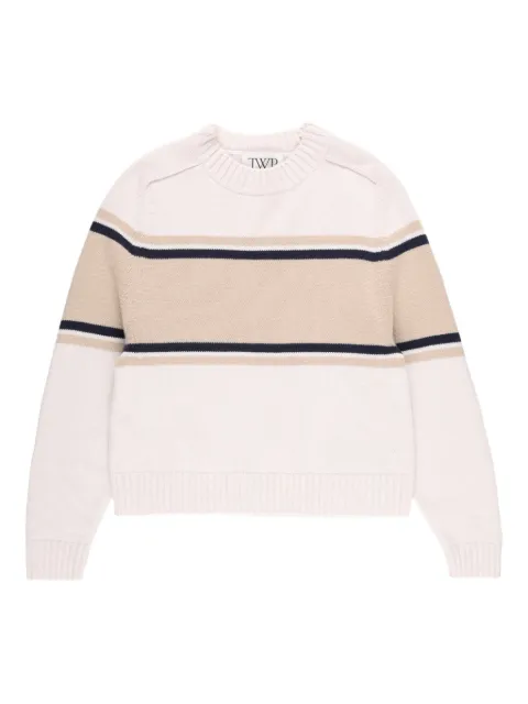 TWP crew-neck striped sweater