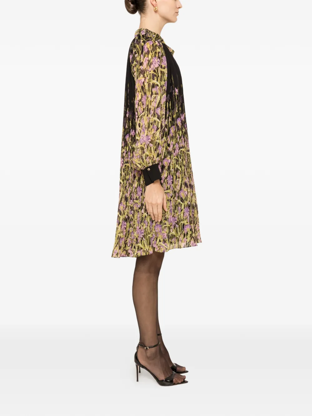 NISSA Mini-jurk met bloemenprint - Zwart