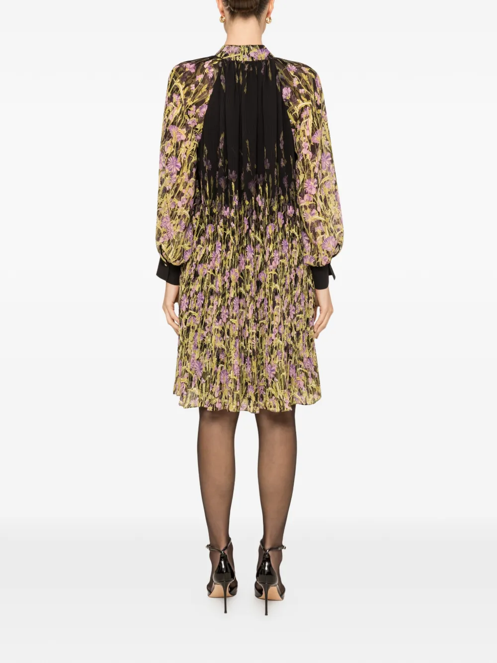 NISSA Mini-jurk met bloemenprint Zwart