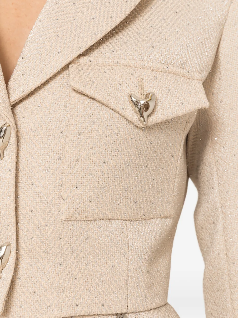 NISSA Blazer verfraaid met stras Beige