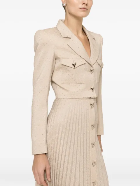 NISSA rhinestone-embellished cropped blazer