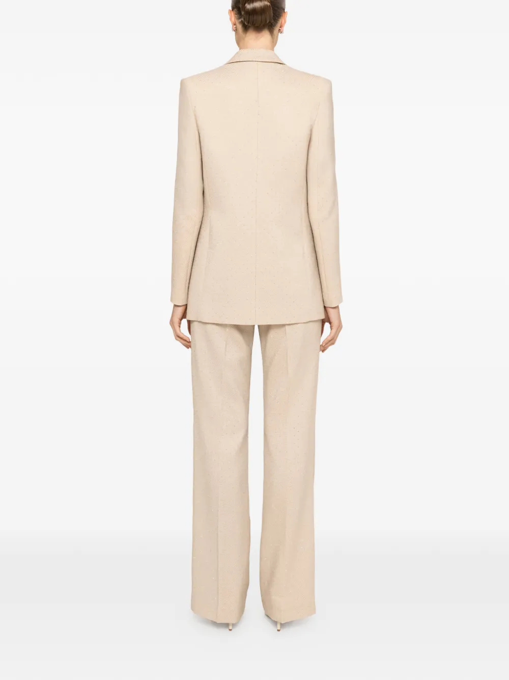  Nissa Rhinestone Embellished Blazer - Neutrals 