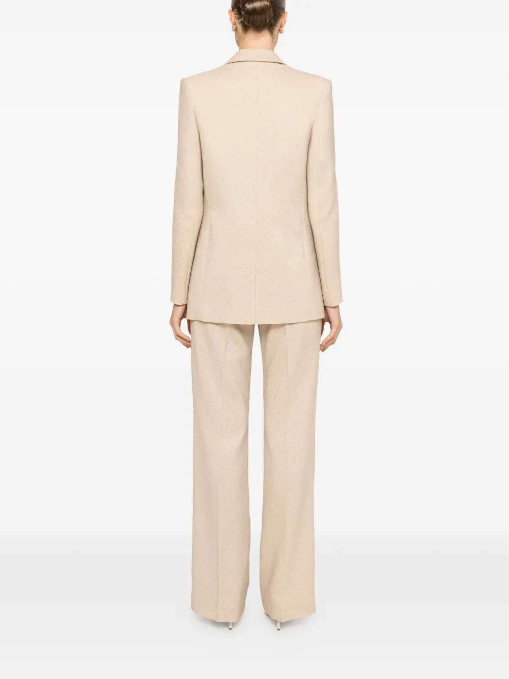 NISSA Broek verfraaid met stras Beige