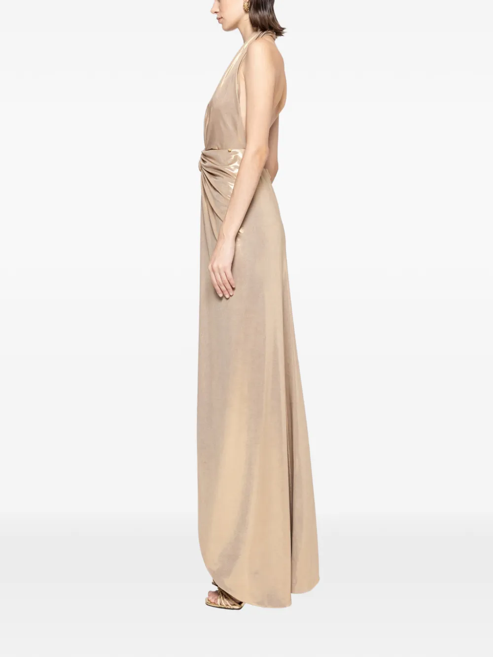 NISSA Maxi-jurk met open rug Goud