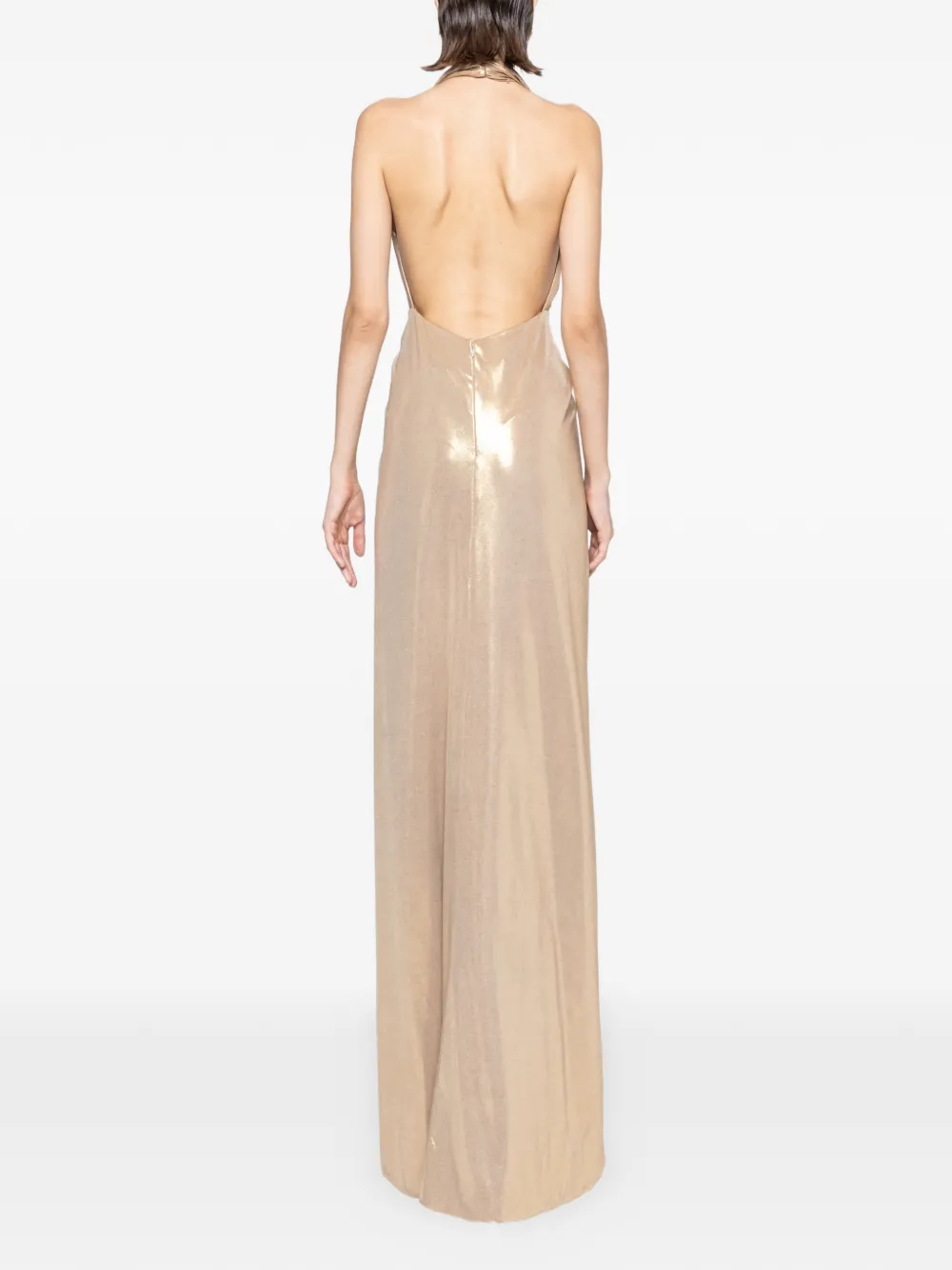 NISSA Maxi-jurk met open rug Goud