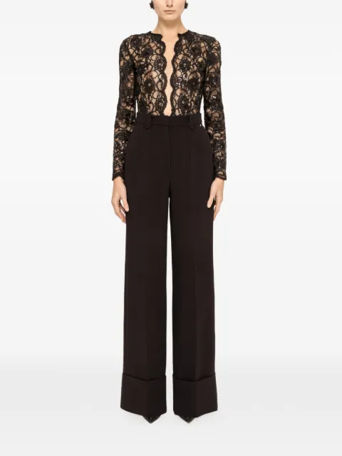 NISSA belt-loops high-waisted trousers