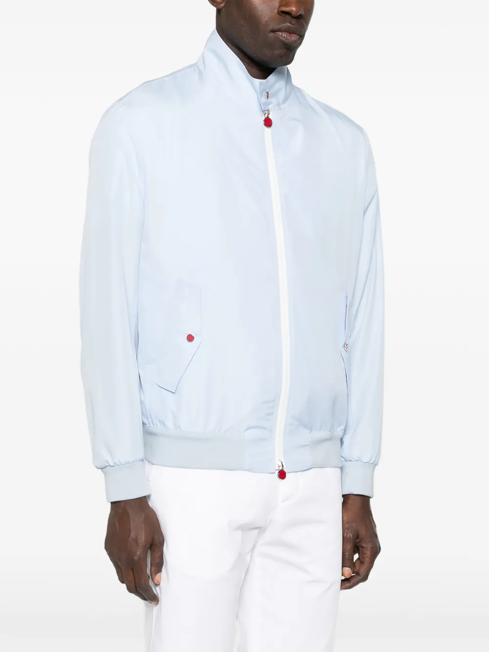  Kiton Giacca Con Zip - Blu 
