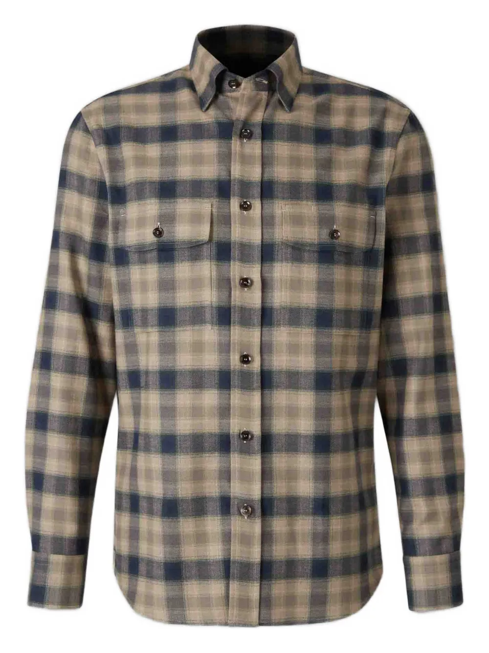 Brioni flannel shirt - Toni neutri