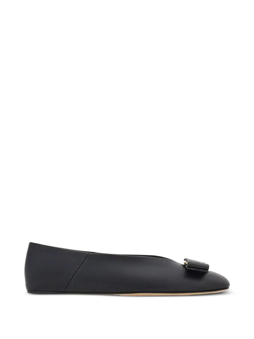 Ferragamo Vara bow leather ballet flats - Nero