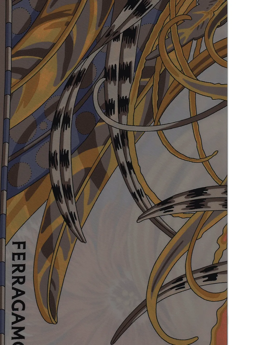 Ferragamo rooster-printed square scarf - Beige