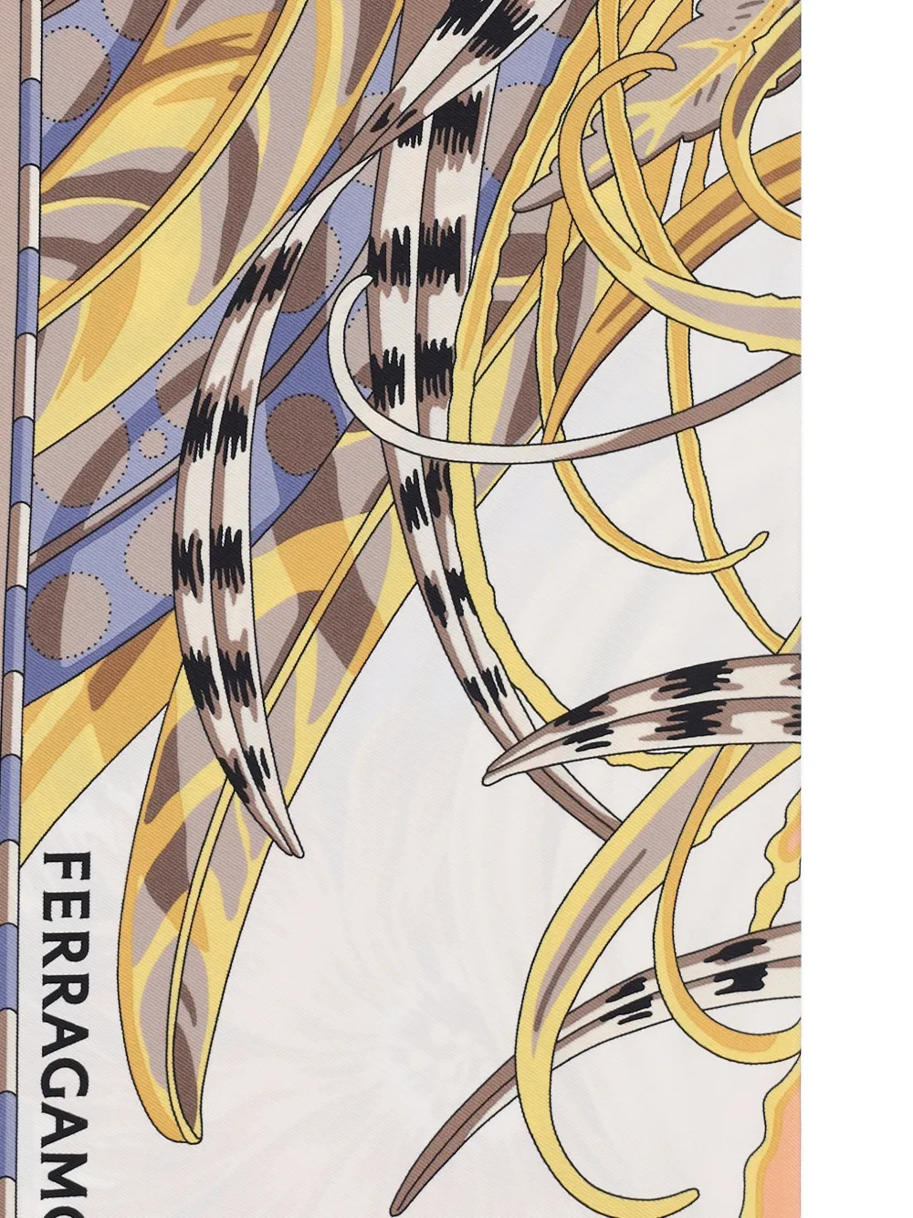 rooster-printed square scarf