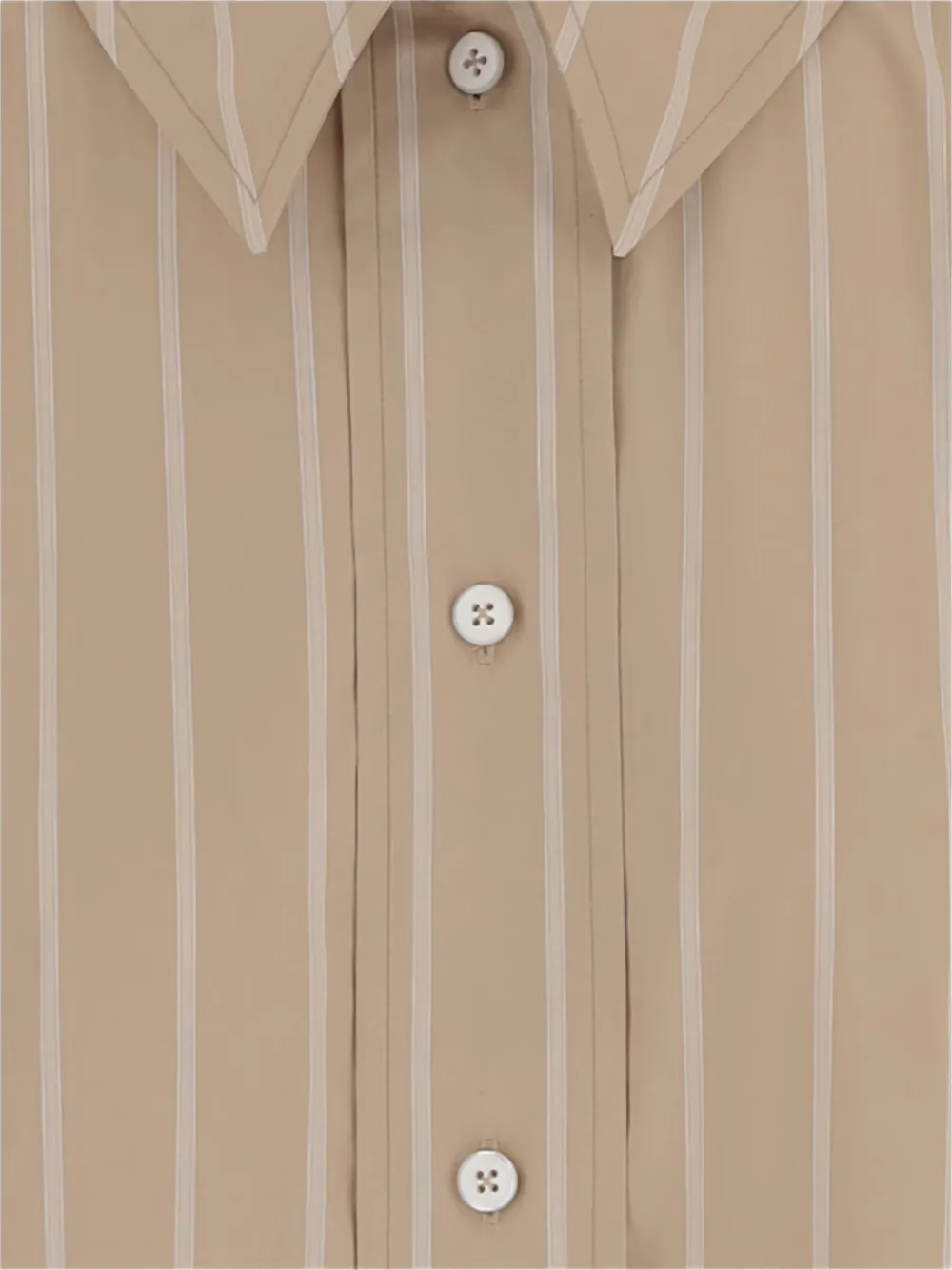 Jil Sander Gestreepte jurk met knopen Beige