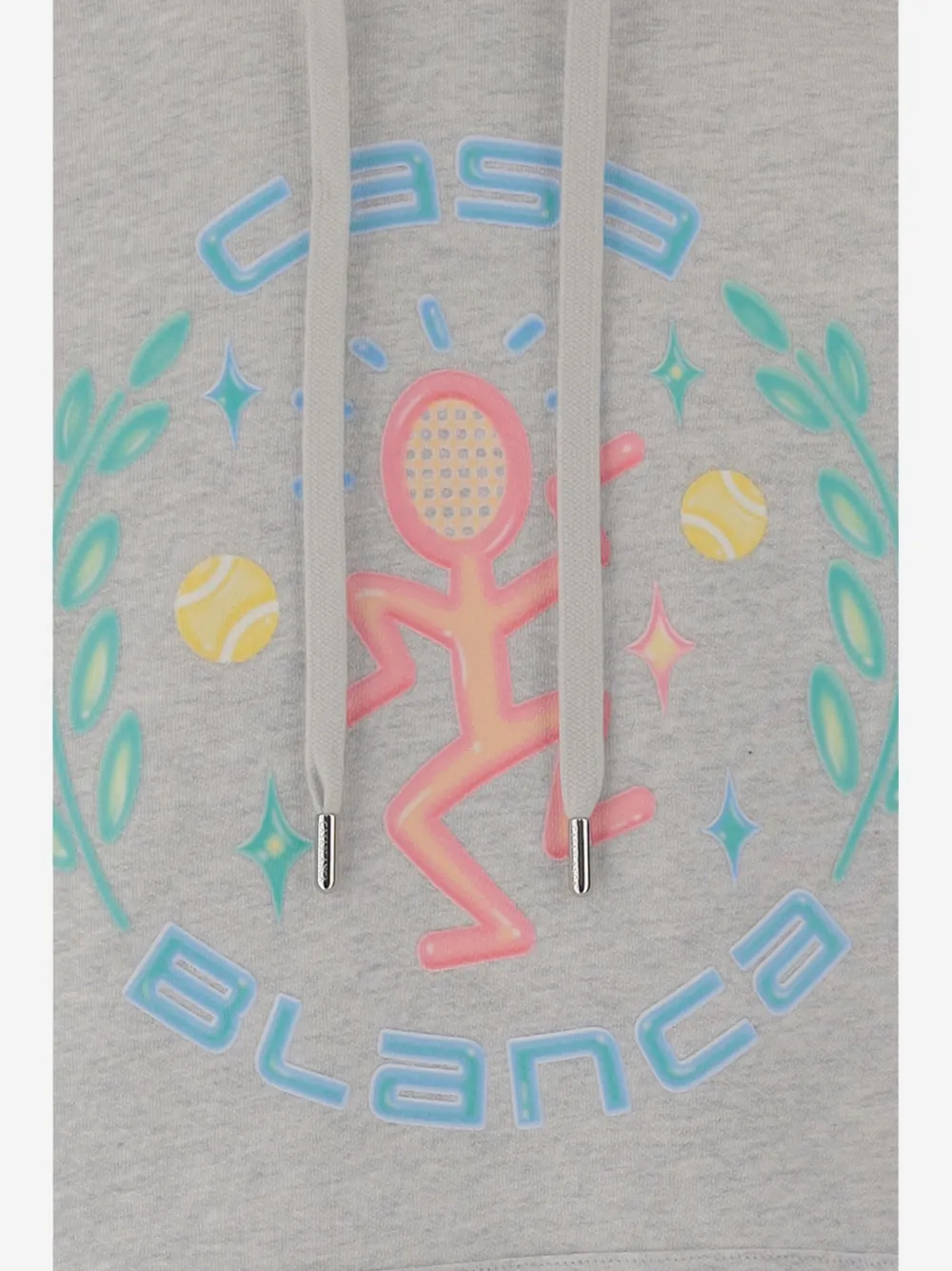 Casablanca Sweater met verstelbare capuchon en logo Grijs