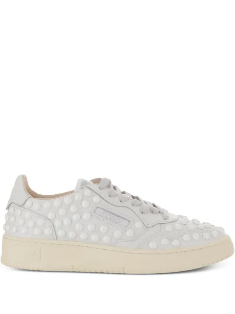 Autry Medalist perforated studded leather sneakers