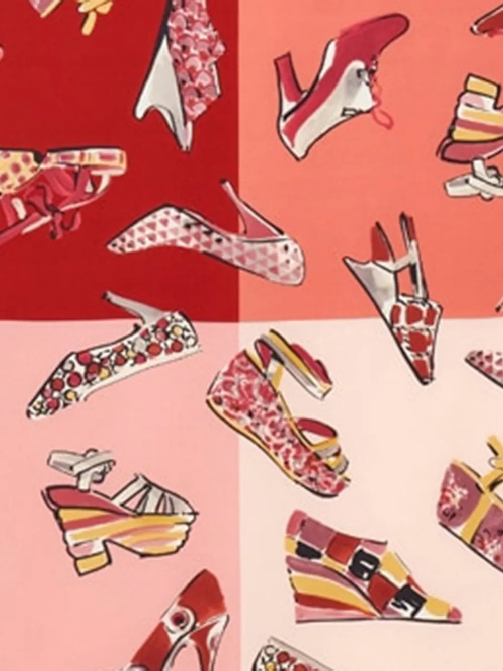 Ferragamo Genio-print silk scarf - Rood