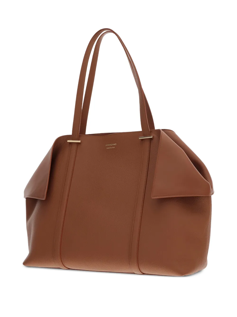  Ferragamo Folded Tote Bag - Brown 