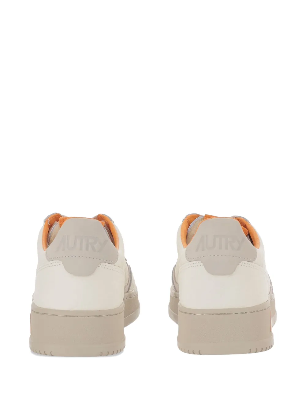 Autry Medalist geperforeerde suède sneakers met vlakken Beige