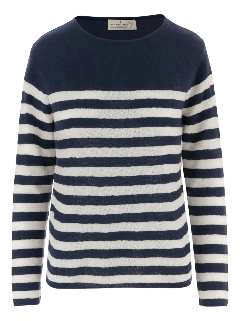 Bruno Manetti suéter con cuello redondo y rayas estampadas | azul | Image 1