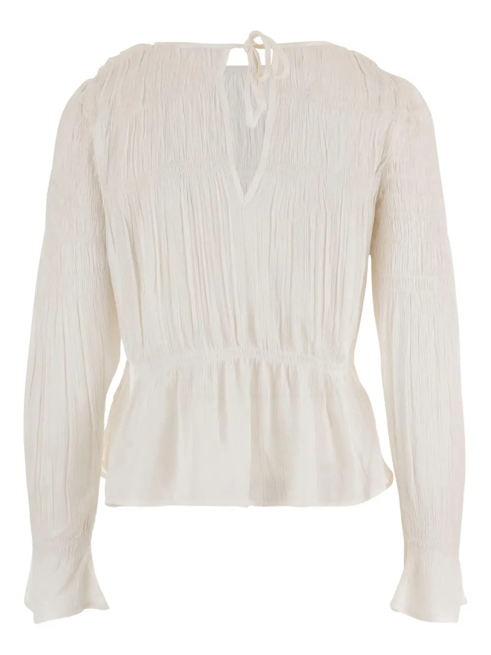 By Malene Birger gathered ruffled blouse - Wit